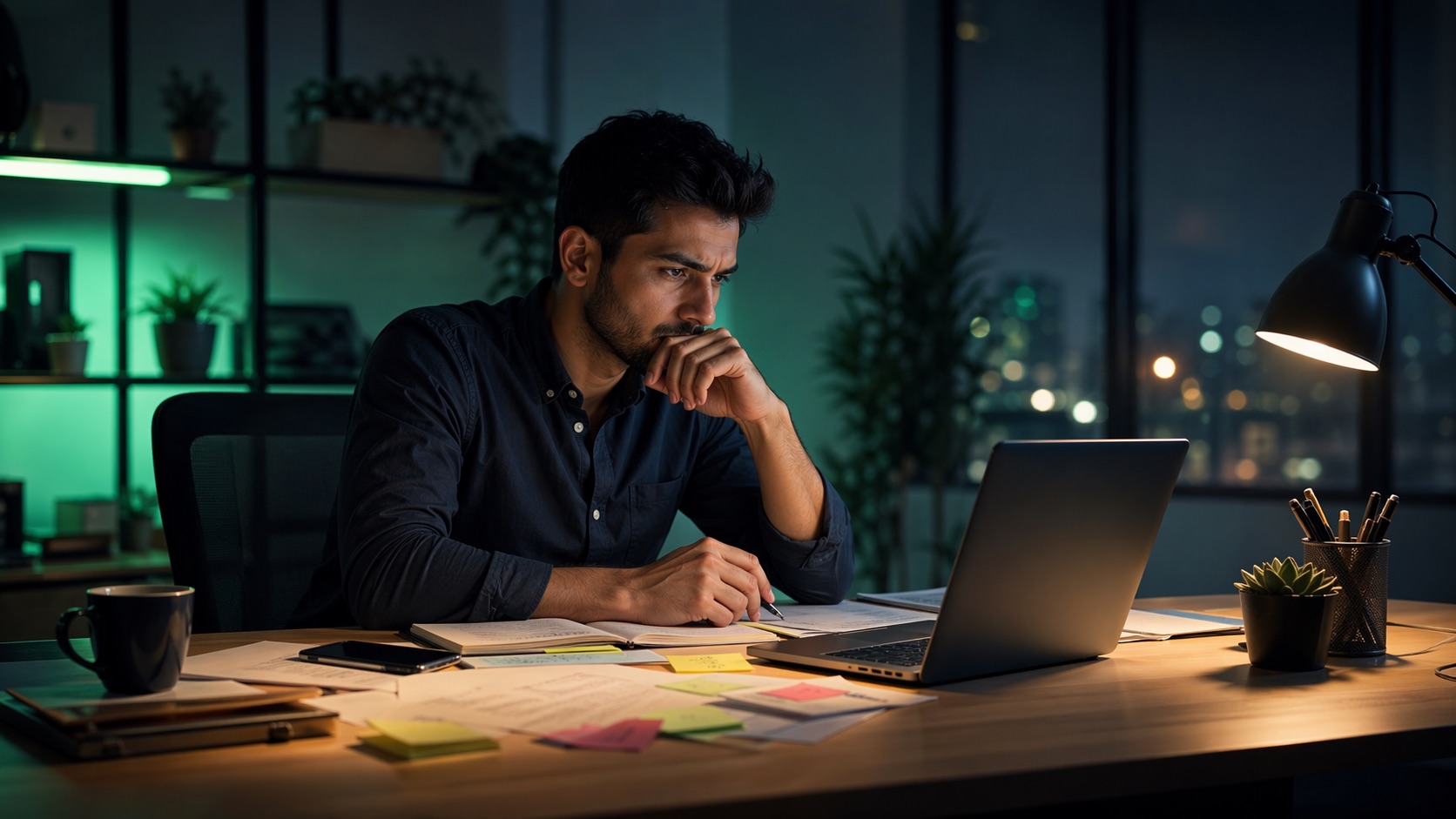 Solo founder managing operational pressure late at night